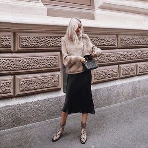 J. Crew Gwyneth slip skirt in black